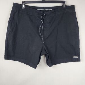 Florence Marine X Traveler 6" Shorts Men 38 Black Stretch Cotton Ripstop Utility